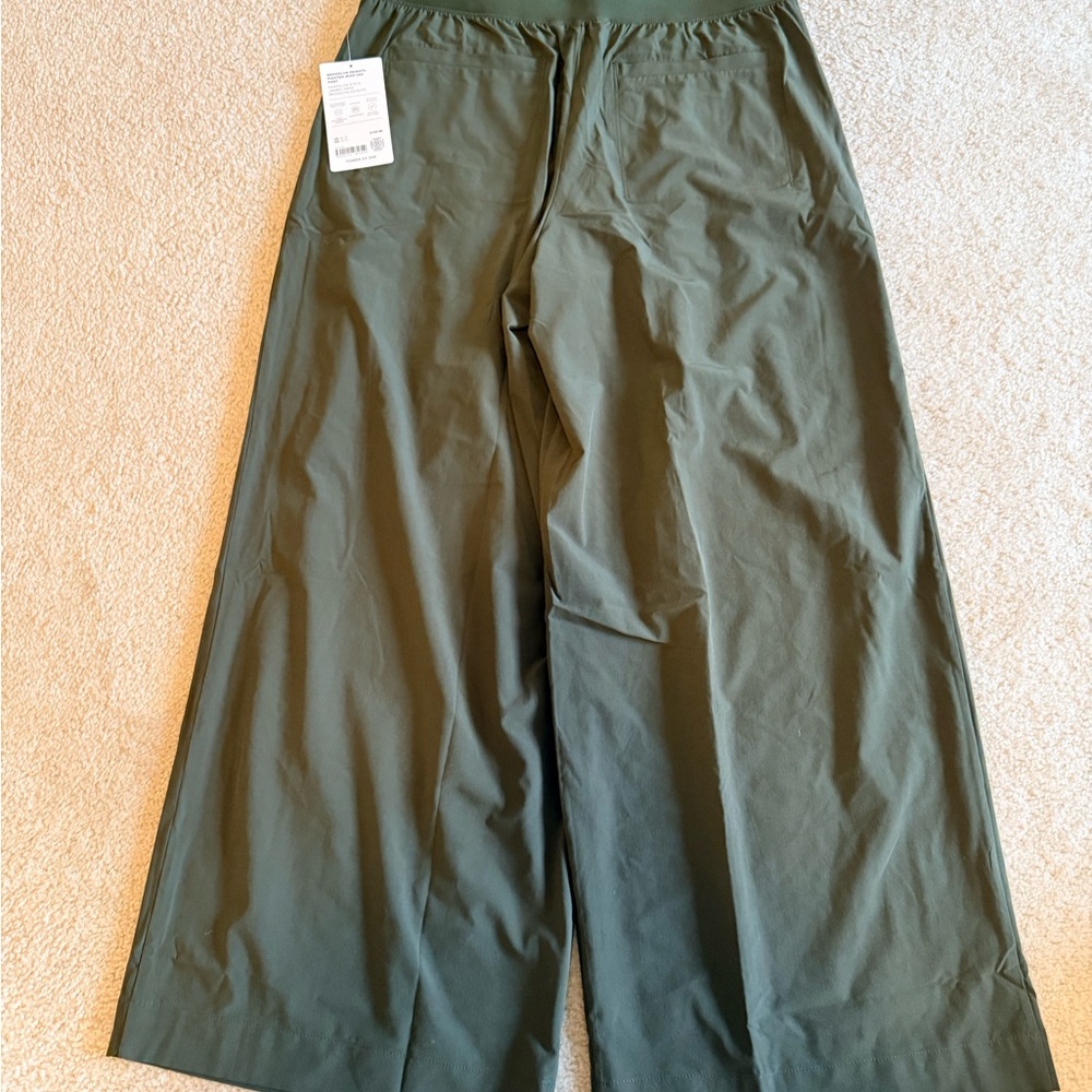 Athleta Olive Green Wide Leg Pants - Picture 3 of 4